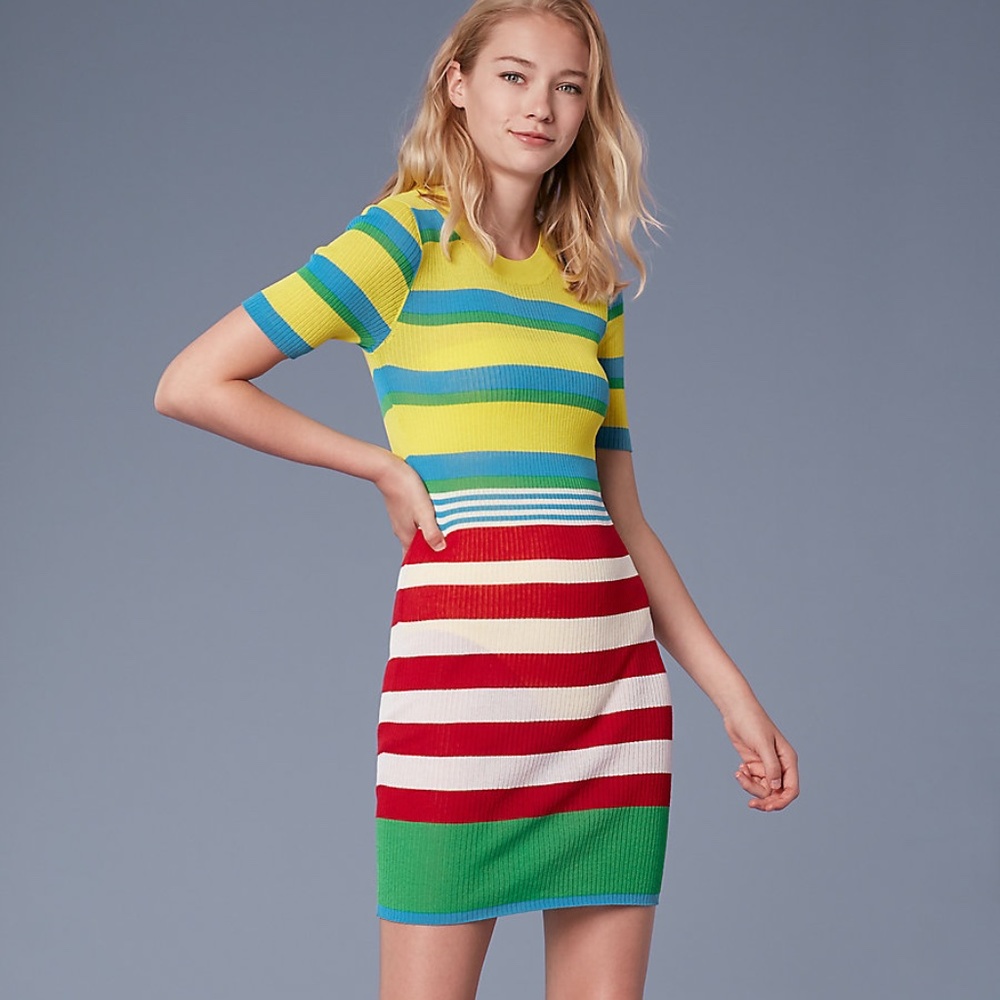 Diane von Furstenberg Multi Color Sweater Dress